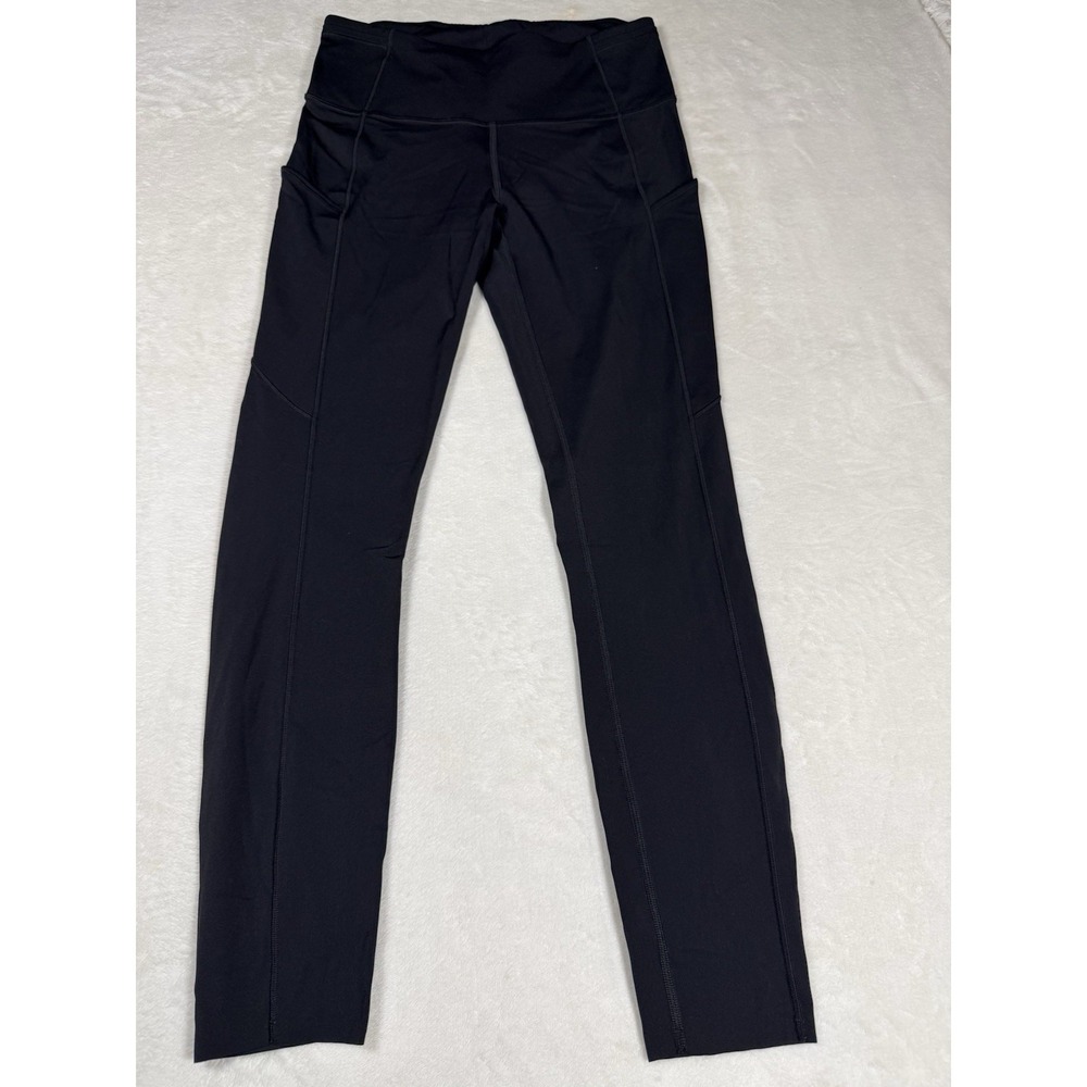 Lululemon Fast and Free High-Rise Tight 25" Nulux Pockets Black Size 6